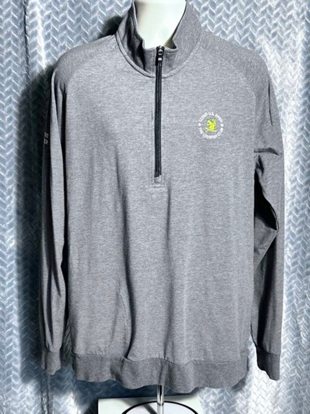Travis Mathew 122nd US Open Golf 1/4 Zip "The Country Club" Logo XL Grey Sport
